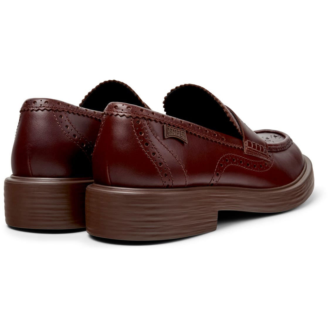 Mocasines Camper Twins Marrón Hombre vista trasera