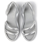 Sandalias Camper Kobarah Plateado, vista cenital del par