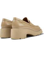 Zapatos Camper Milah Beige, vista trasera en tres cuartos