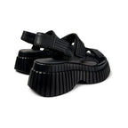 Sandalias Camper BCN Negro, vista trasera en tres cuartos