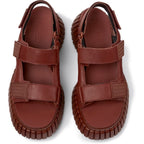 Sandalias Camper BCN Rojo, vista cenital del par