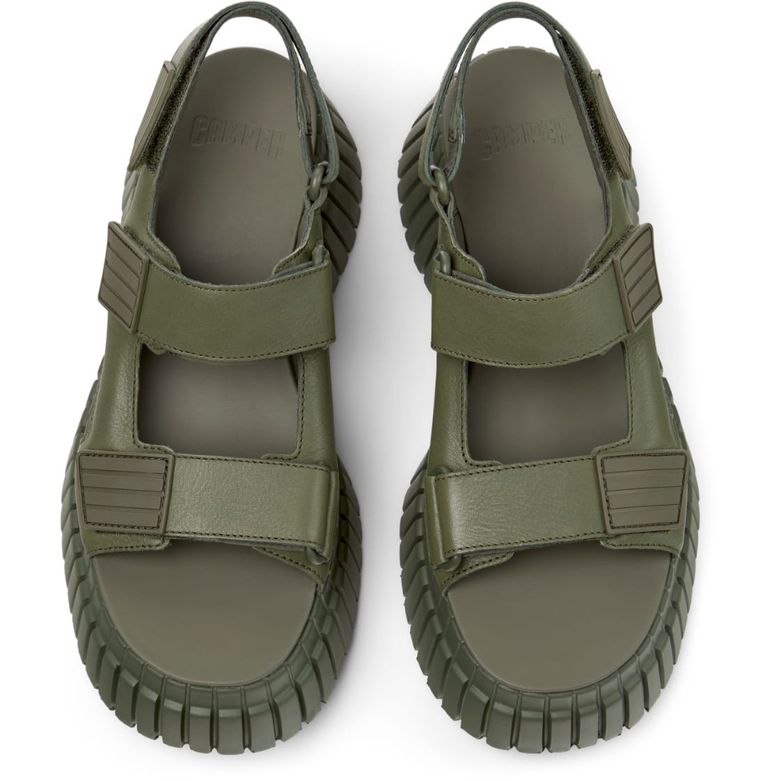 Sandalias Camper Pix BCN Verde Mujer vista superior