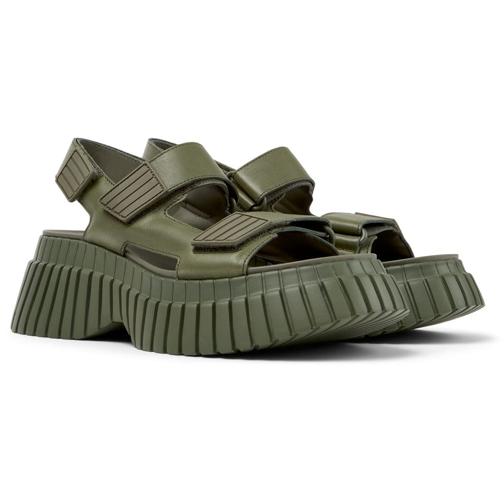 Sandalias Camper Pix BCN Verde Mujer vista frontal
