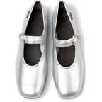 Ballerinas Camper Casi Myra Plateado, vista cenital del par