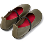 Ballerinas Camper Right Nina Verde, vista trasera en tres cuartos