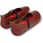 Ballerinas Camper Right Nina Rojo, vista trasera en tres cuartos