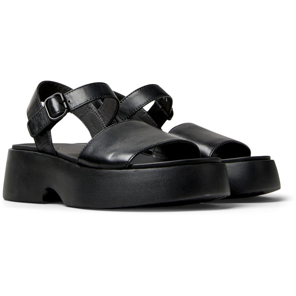 Sandalias Camper Tasha Negro Mujer vista frontal