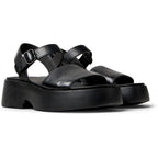 Sandalias Camper Tasha Negro Mujer vista frontal