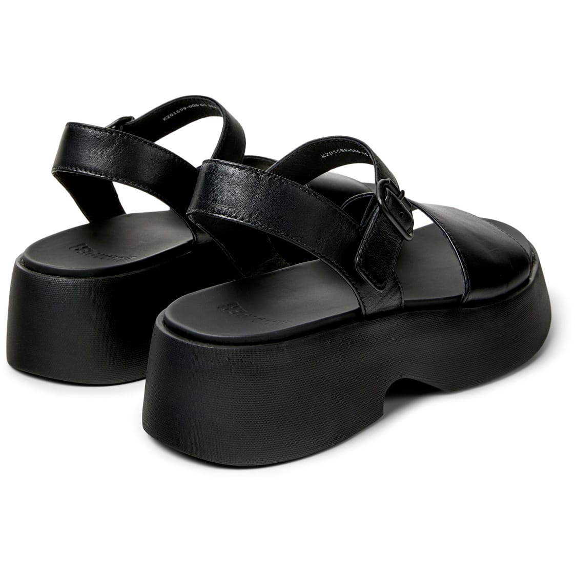 Sandalias Camper Tasha Negro Mujer vista trasera