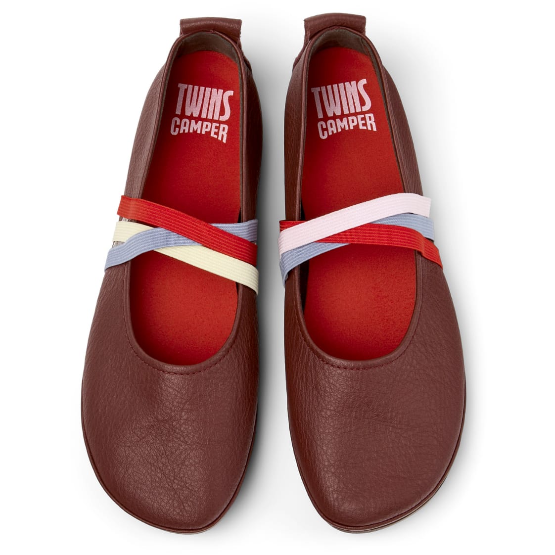 Ballerinas Camper Twins Burdeo Mujer vista superior