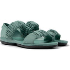 Sandalias Camper Right Sandals Verde, vista frontal en tres cuartos