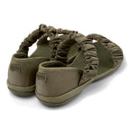 Sandalias Camper Right Sandals Verde, vista trasera en tres cuartos