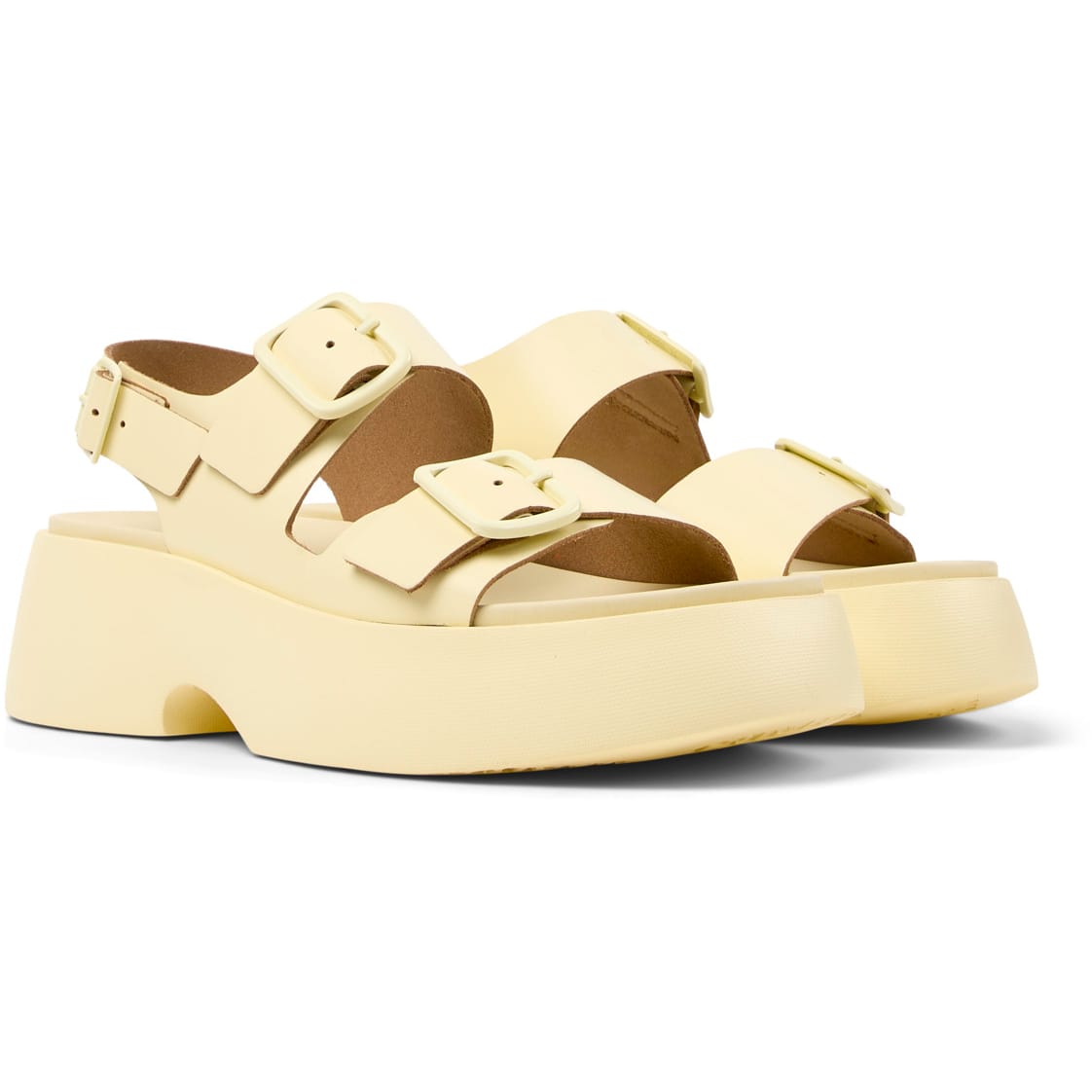 Sandalias Camper Tasha Amarillo Mujer vista frontal