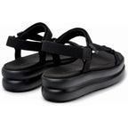Sandalias Camper Pelotas Flota Up Negro, vista trasera en tres cuartos