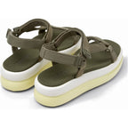 Sandalias Camper Pelotas Flota Up Verde, vista trasera en tres cuartos