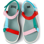 Sandalias Camper Twins Multicolor, vista cenital del par