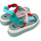 Sandalias Camper Twins Multicolor, vista trasera en tres cuartos