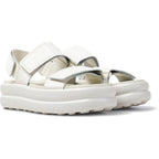Sandalias Camper Pelotas Flota Up Blanco, vista frontal en tres cuartos