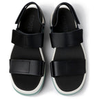 Sandalias Camper Pelotas Flota Up Negro, vista cenital del par