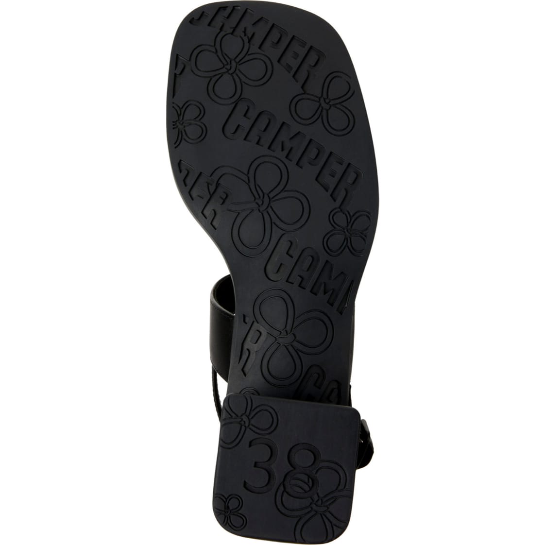 Sandalias Camper Kora Negro Mujer suela