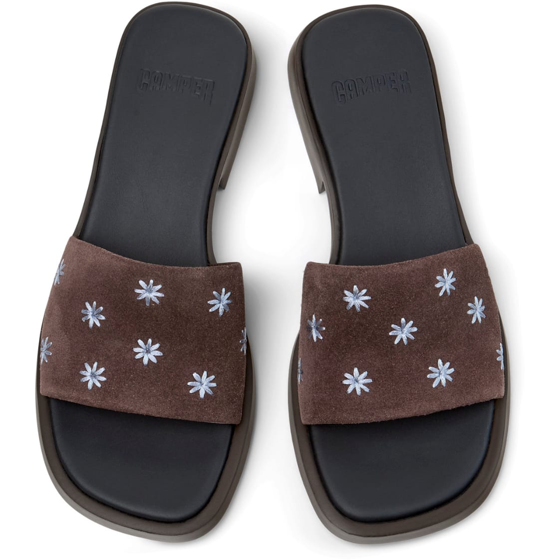 Sandalias Camper Dana Marrón Oscuro Mujer vista superior