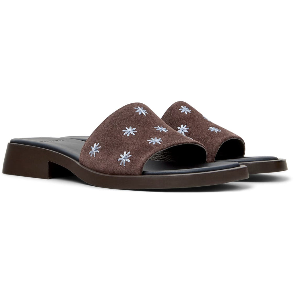Sandalias Camper Dana Marrón Oscuro Mujer vista frontal
