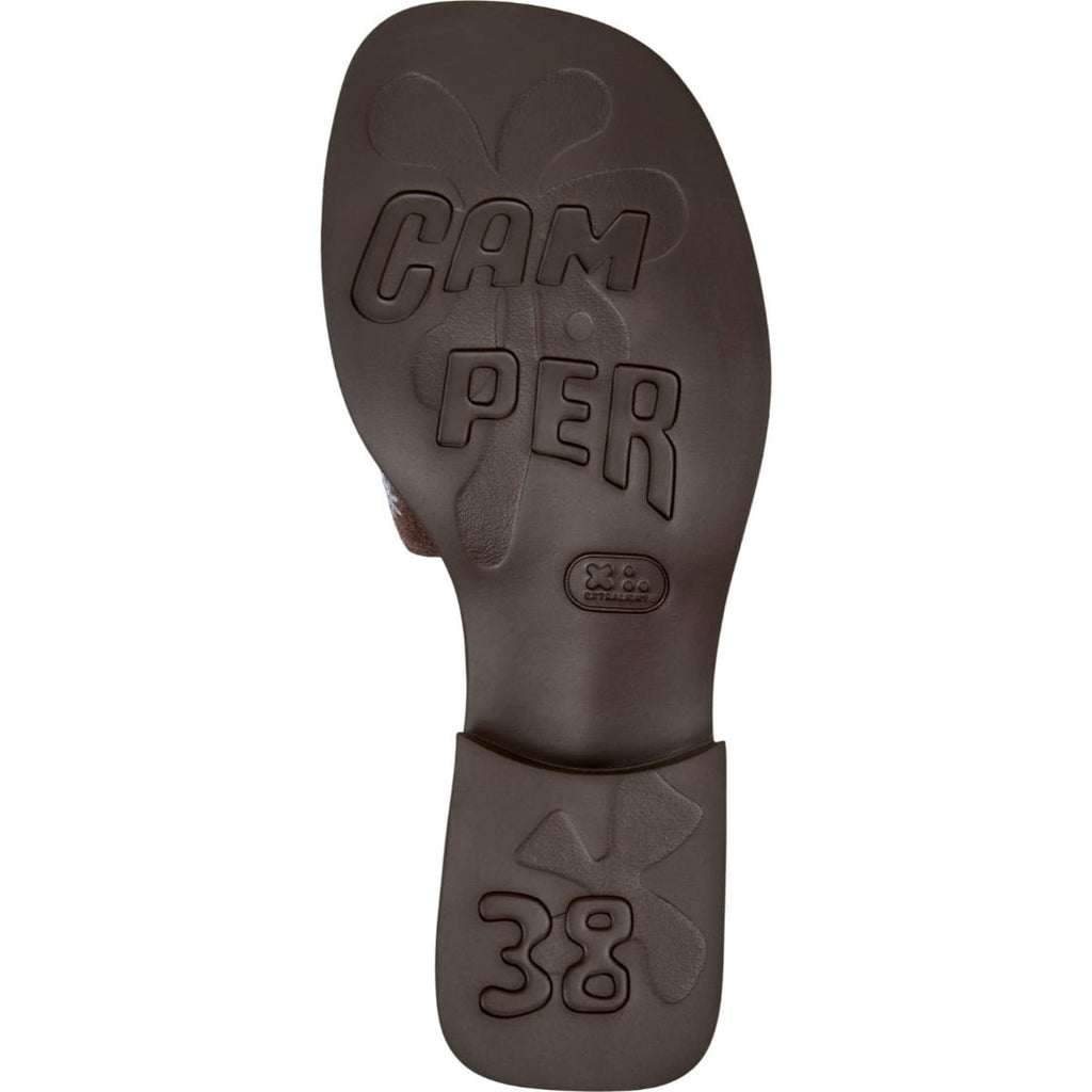 Sandalias Camper Dana Marrón Oscuro Mujer suela