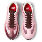 Zapatillas Camper Twins Burdeo/rosa, vista cenital del par