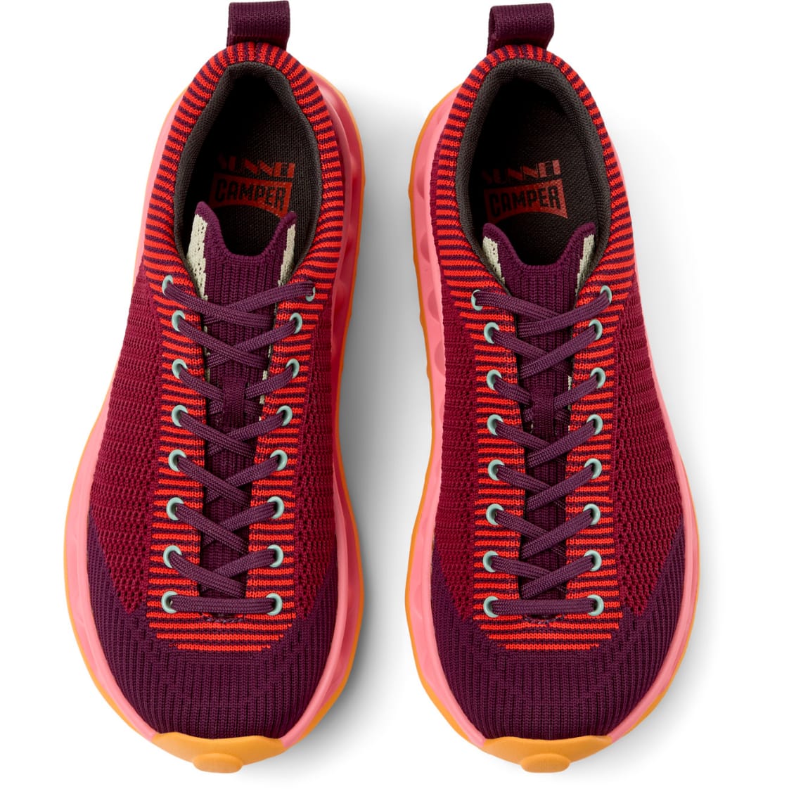 Zapatillas Camper Pelotissima Sunnei Multicolor Burdeo Mujer vista superior