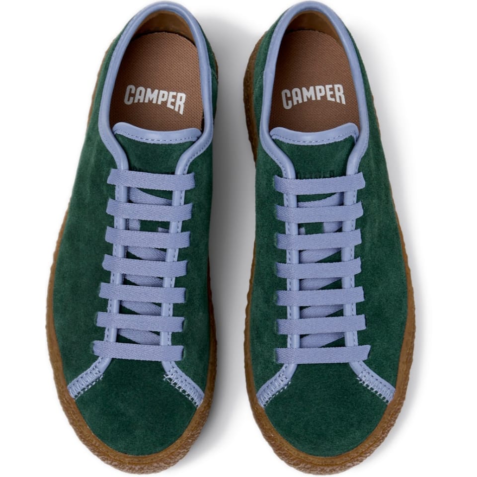 Zapatos Camper Peu Terreno Verde, vista cenital del par