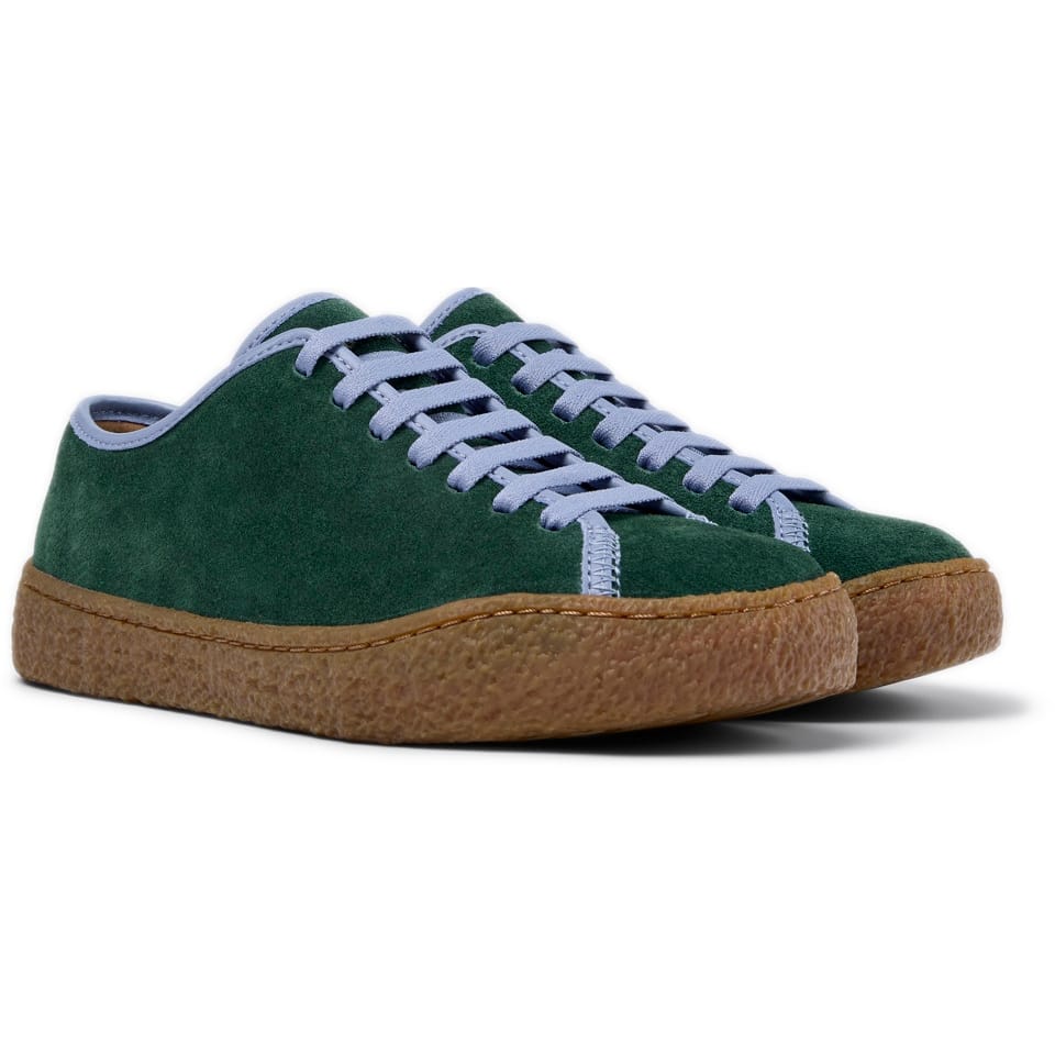 Zapatos Camper Peu Terreno Verde, vista frontal en tres cuartos