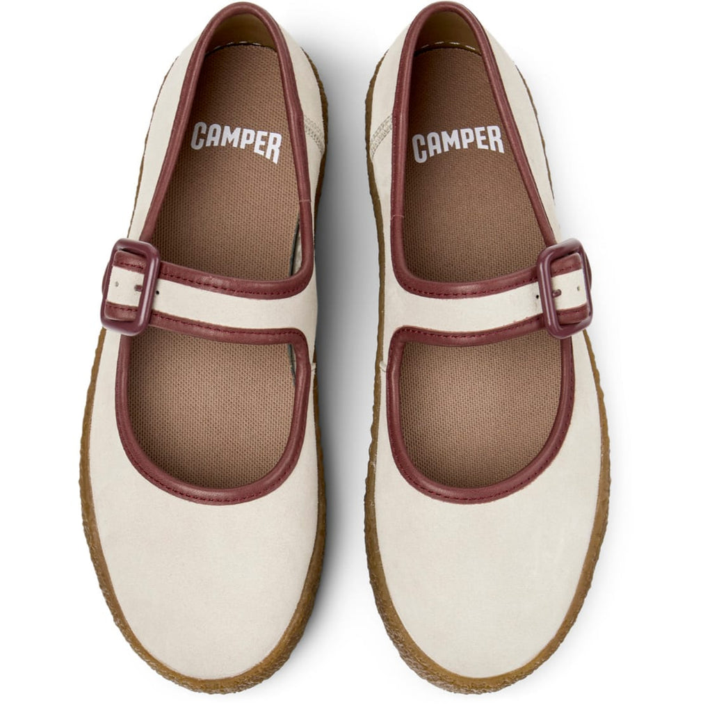 Ballerinas Camper Peu Terreno Beige Mujer vista superior