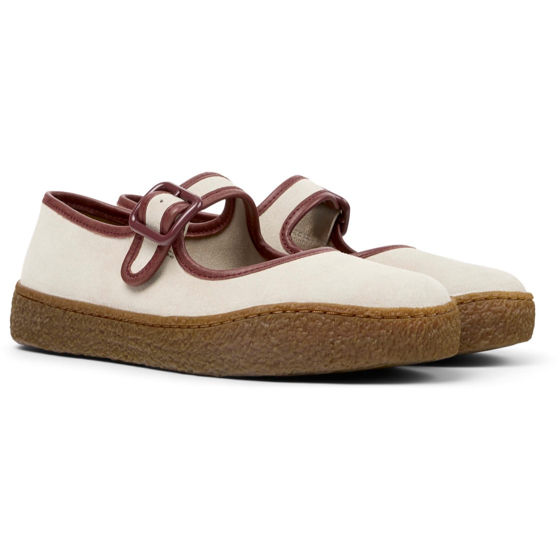Ballerinas Camper Peu Terreno Beige Mujer vista frontal