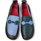 Ballerinas Camper Twins Negro/Azul/Celeste, vista cenital del par