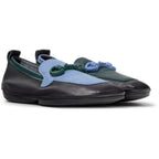 Ballerinas Camper Twins Negro/Azul/Celeste, vista frontal en tres cuartos