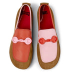 Ballerinas Camper Twins Rojo/Marrón/Rosa, vista cenital del par