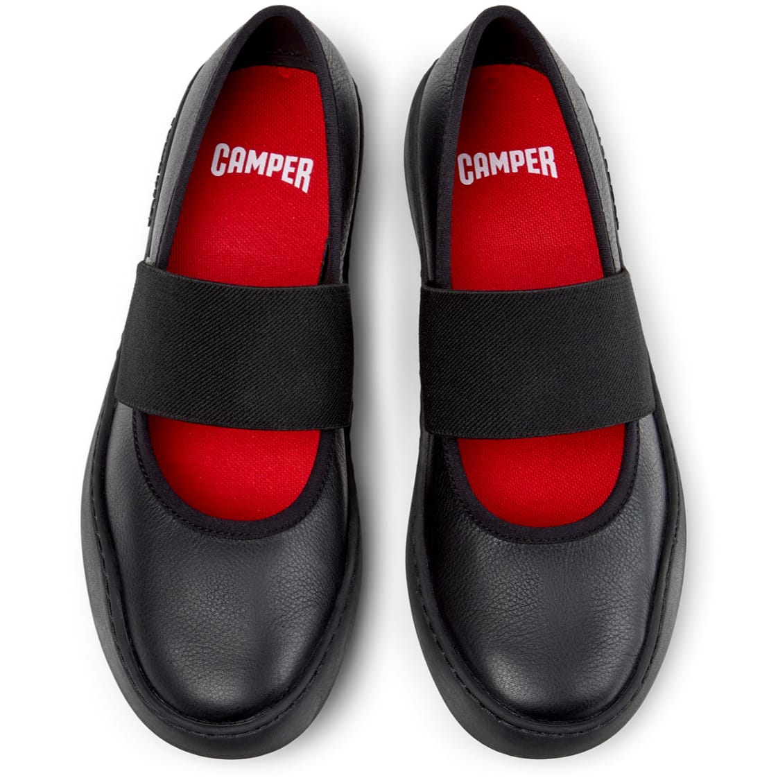 Ballerinas Camper Peu Touring Negro Mujer vista superior