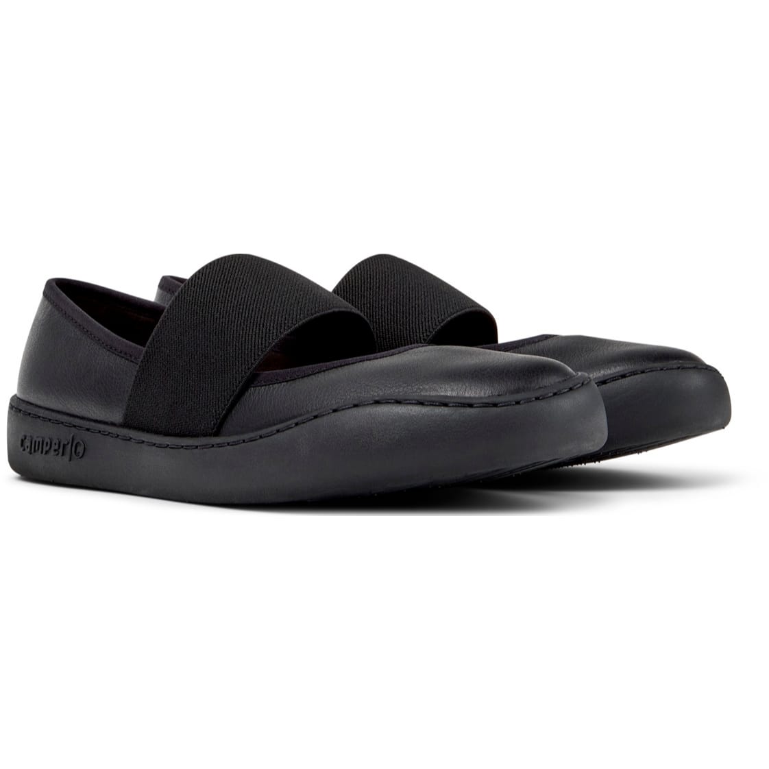 Ballerinas Camper Peu Touring Negro Mujer vista frontal