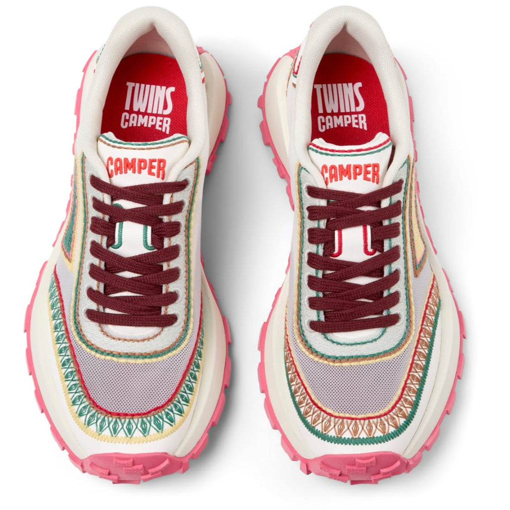 Zapatillas Camper Twins Multicolor Rosa Mujer vista superior
