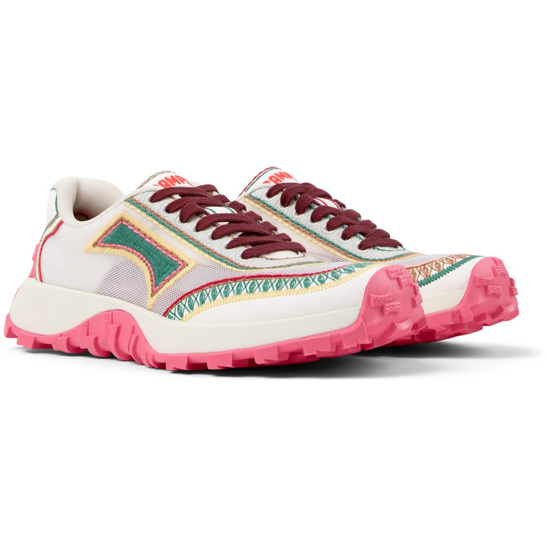 Zapatillas Camper Twins Multicolor Rosa Mujer vista frontal