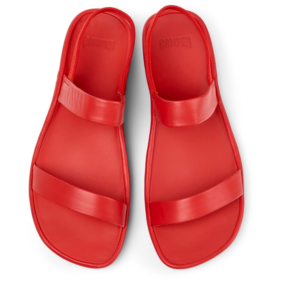 Sandalias Camper Right Isla Rojo Mujer vista superior