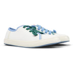Zapatillas Camper Twins Blanco Lona Mujer vista frontal