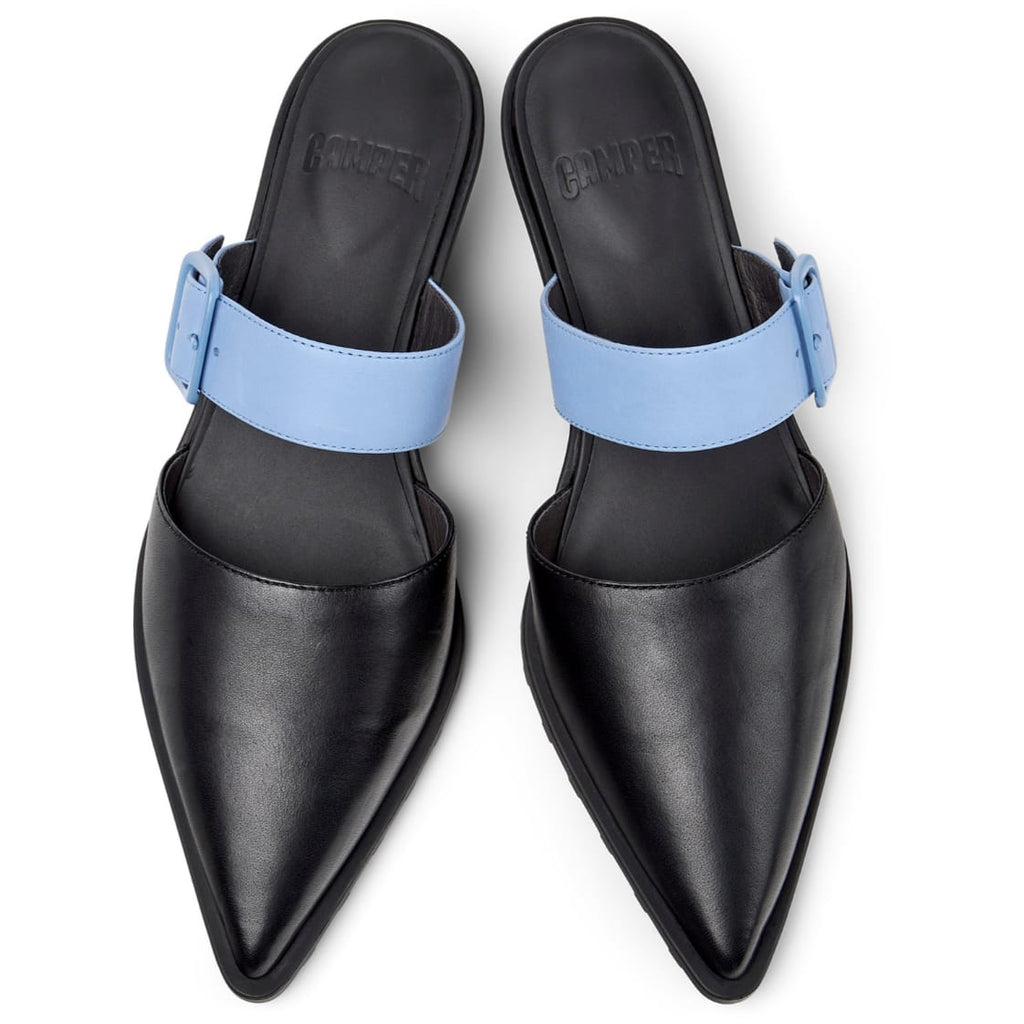 Mules Camper Anita Negro Mujer vista superior