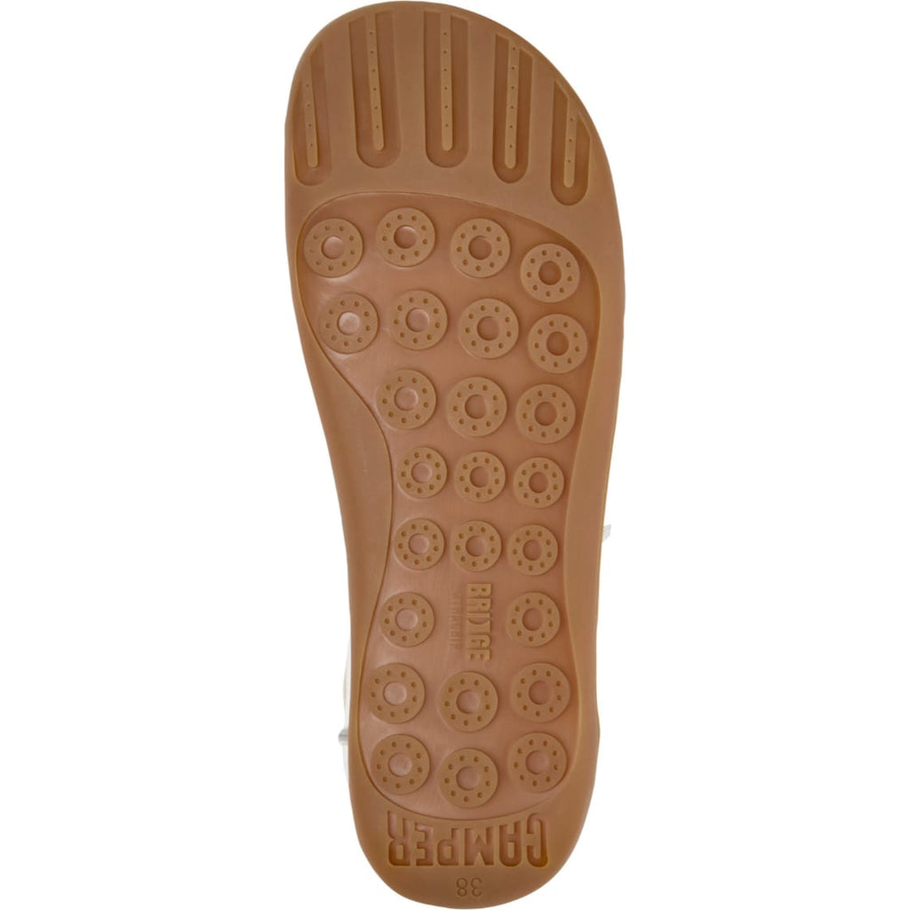 Zapatos Camper Twins Blanco Marrón Mujer suela