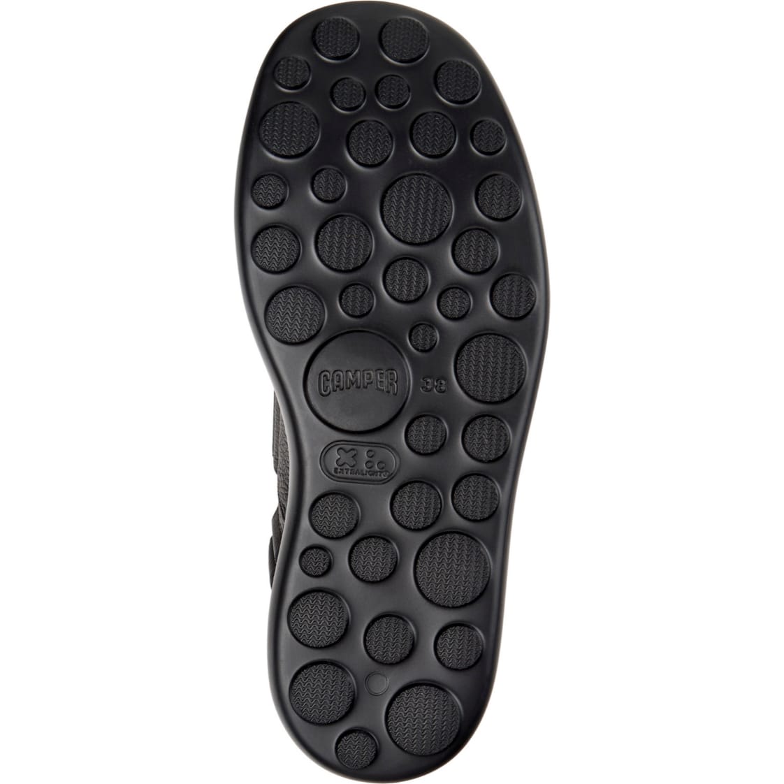 Sandalias Camper Pelotas Flota Up Negro Mujer suela