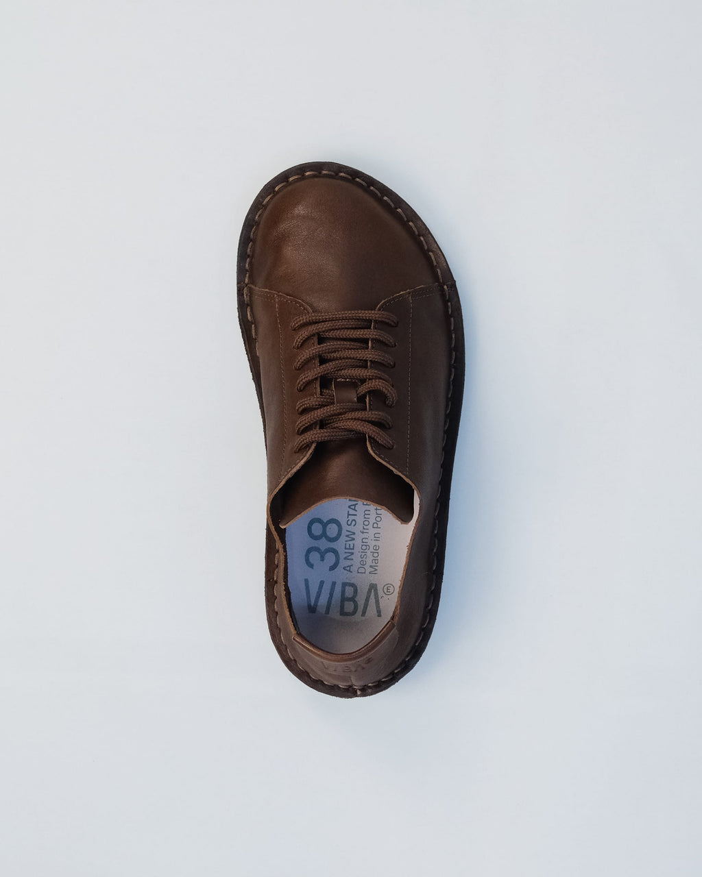 Zapatos VIBAe Lisboa Cocoa Brown, vista cenital