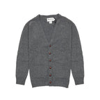 Sweater Harley of Scotland Cardigan Harley Hombre Derby Gray, vista frontal