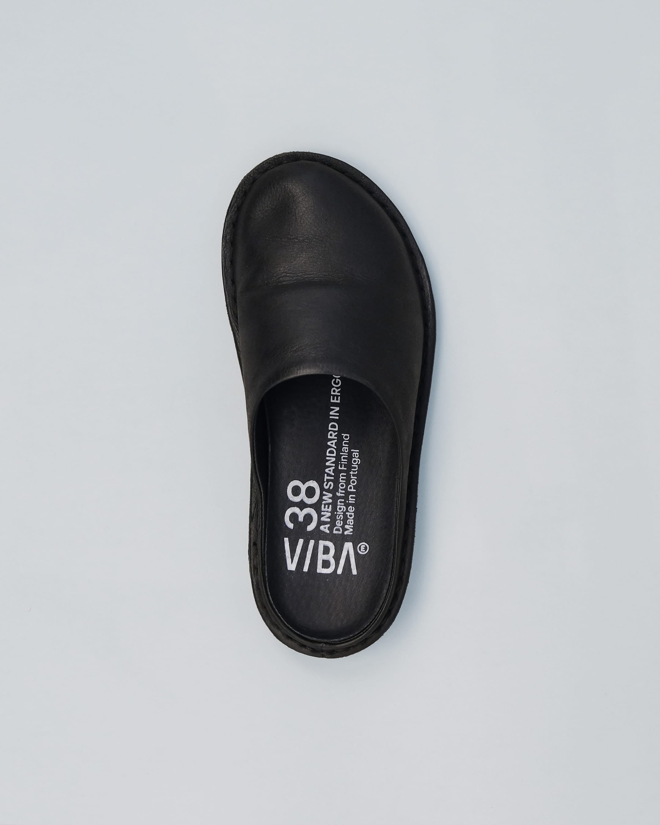 Zuecos VIBAe Roma Preto Black, vista cenital