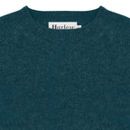 Sweater Harley of Scotland Sweater Harley Hombre Storm, detalle del cuello y etiqueta