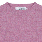 Sweater Harley of Scotland Sweater Harley Mujer Sweetpea, detalle del cuello y etiqueta